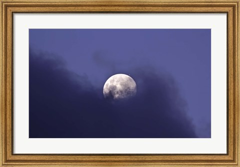 Framed Moon and Jupiter in a very close Conjunction Print
