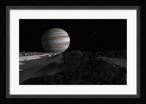 Framed Ice ridges on Jupiter's moon, Europa Print
