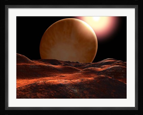 Framed One of the Planets orbiting 70 Virginis is a super-Jupiter Print