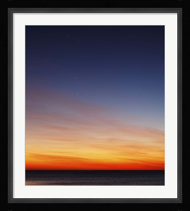 Framed Conjunction of Venus, Mercury, Jupiter and Mars at Dawn Print