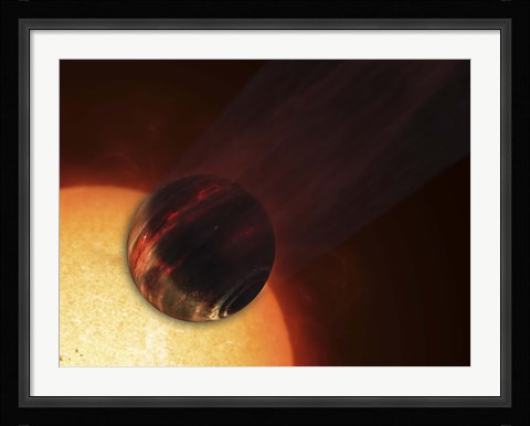 Framed Artist's concept of a Hot Jupiter Extrasolar Planet Orbiting a Sun-like Star Print