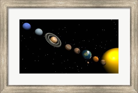 Framed Planets of the Solar System Print