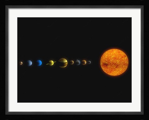Framed Solar System I Print