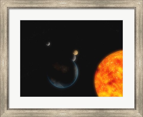 Framed Solar System III Print