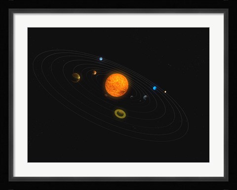 Framed Solar System V Print