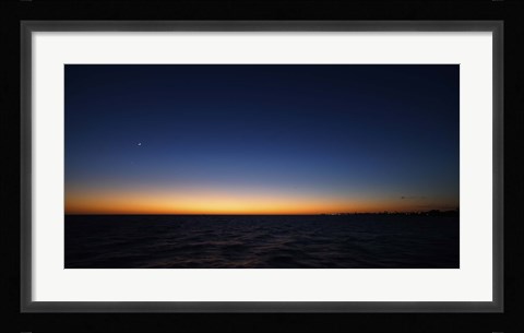 Framed Moon and Venus in Conjunction Print