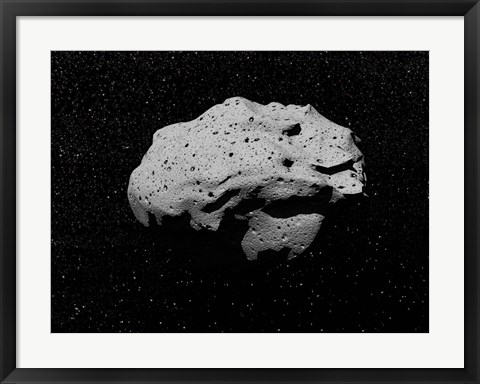 Framed Asteroid in Outer Space Print