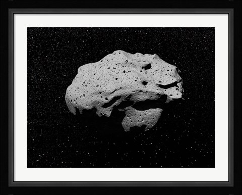 Framed Asteroid in Outer Space Print