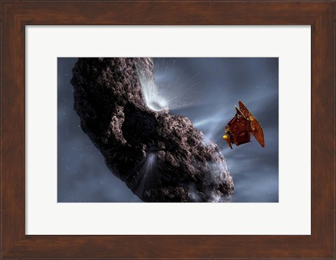 Framed Deep Impact&#39;s Encounter with Comet Tempel 1 Print