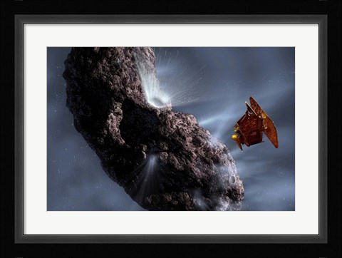 Framed Deep Impact's Encounter with Comet Tempel 1 Print