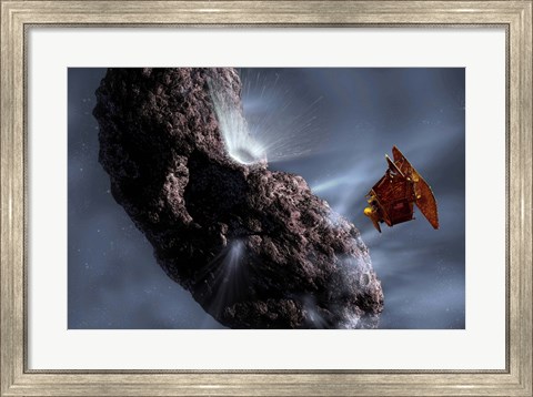 Framed Deep Impact&#39;s Encounter with Comet Tempel 1 Print