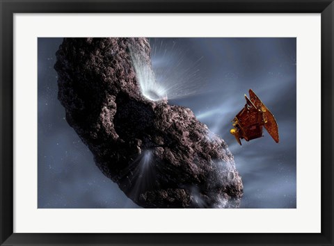 Framed Deep Impact's Encounter with Comet Tempel 1 Print