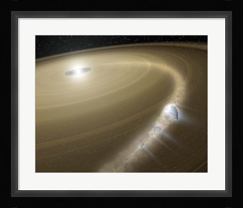 Framed Comet being torn to shreds around a dead star Print
