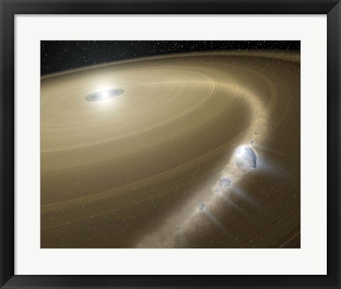 Framed Comet being torn to shreds around a dead star Print