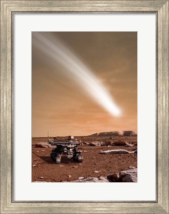 Framed Comet C/2013 A1 over Mars Print