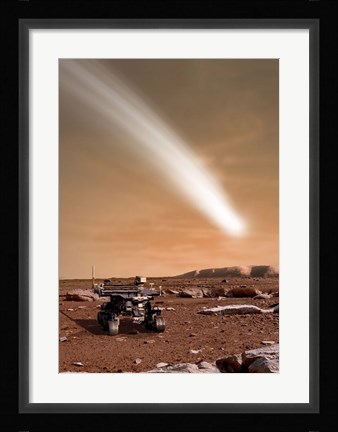 Framed Comet C/2013 A1 over Mars Print