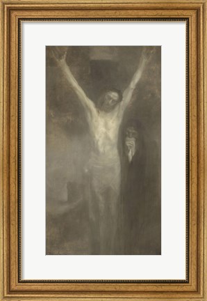 Framed Christ On The Cross, 1897 Print