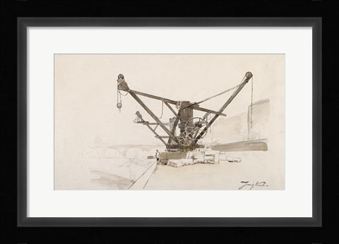 Framed Lifting Machine Print