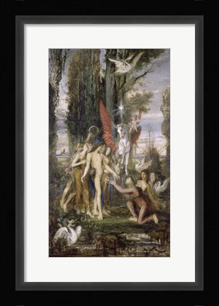 Framed Hesiod And The Muses, 1860 Print