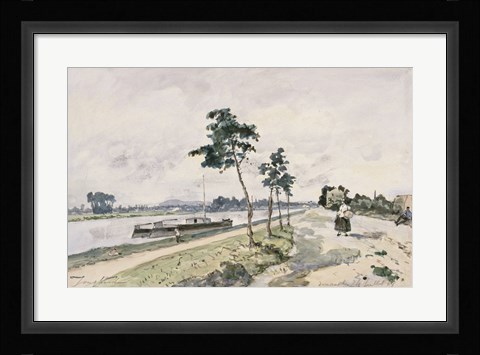 Framed Seine at Argenteuil,  c. 1867 Print