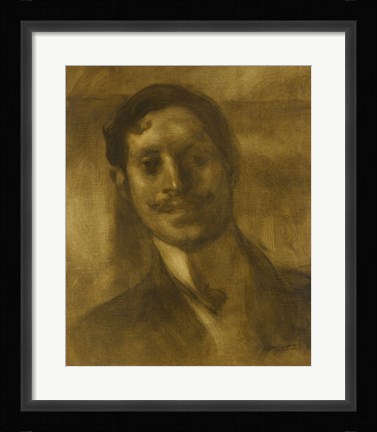 Framed Portrait Of A Man, Said To Be Marcel Proust Print