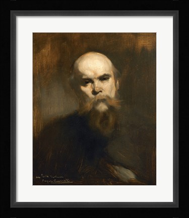 Framed Portrait Of The Poet Paul Verlaine (1844-1896) Print