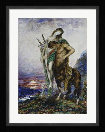 Framed Dead Poet Borne By A Centaur Print