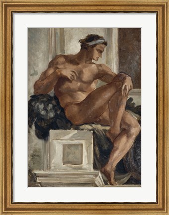 Framed Ignudo, After Michelangelo, 1858-1860 Print