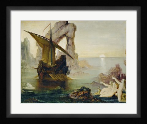 Framed Ulysses And The Sirens, 1875-1880 Print