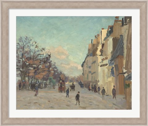 Framed Quai De La Gare, 1880 Print