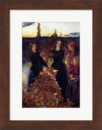 Framed Autumn Leaves, 1856 Print