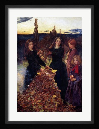Framed Autumn Leaves, 1856 Print
