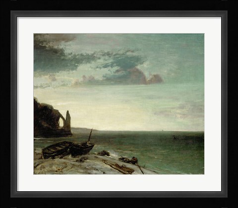 Framed Sea At Etretat, 1853 Print