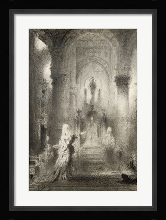 Framed Salome Dancing Before Herod BW Print