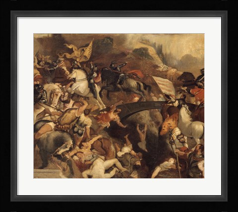 Framed Battle Of Cadore, 1858 Print