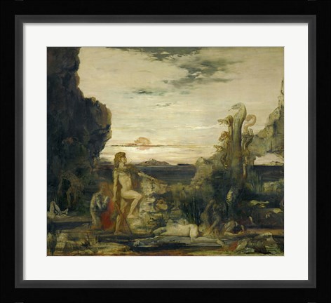 Framed Hercules and the Hydra Of Lernae, 1875 Print