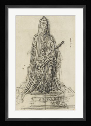 Framed Study For Salome Dancing Before Herod Print