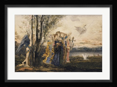 Framed Amor And The Muses Print