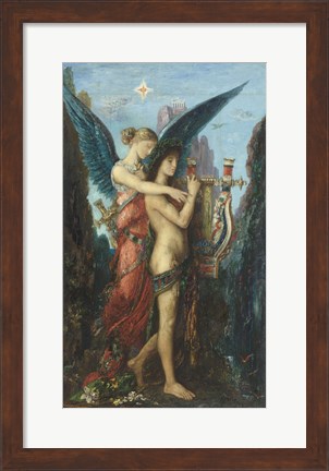 Framed Hesiod And The Muse, 1891 Print