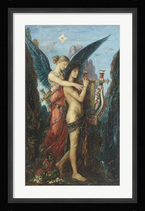 Framed Hesiod And The Muse, 1891 Print