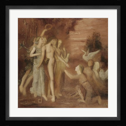 Framed Hesiod And The Muses Print