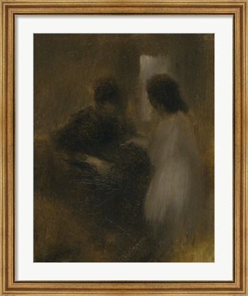 Framed Female Silhouettes In An Interior Print