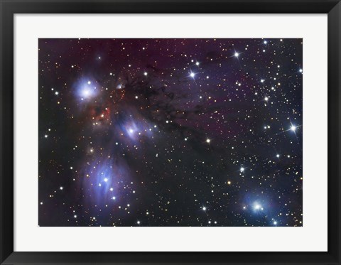 Framed NGC 2170, a reflection nebula located in the Constellation Monoceros Print