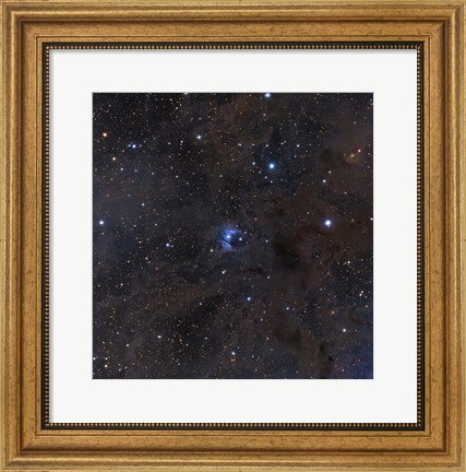 Framed bright star VdB 16, dust and nebulosity in the Constellation Aries Print