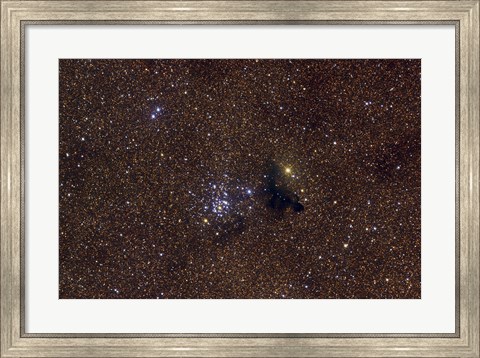 Framed NGC 6520, an open cluster in the Constellation Sagittarius Print