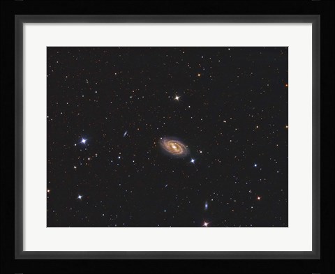 Framed Messier 109, a barred spiral galaxy in the Constellation Ursa Major Print