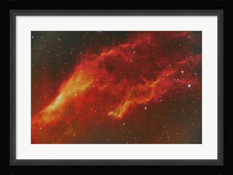Framed NGC 1499, the California Nebula in the Constellation Perseus Print