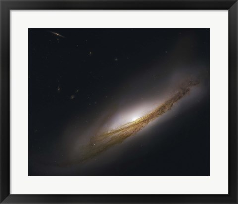 Framed NGC 3190, a spiral galaxy in the Constellation Leo Print