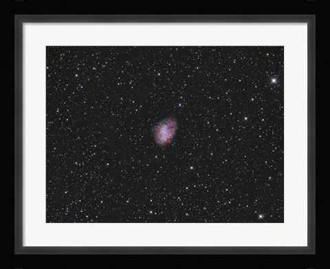 Framed Crab Nebula, a supernova remnant in the Constellation of Taurus Print