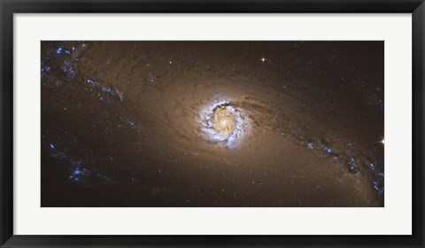 Framed NGC 1097, a barred spiral galaxy in the Constellation Fornax Print